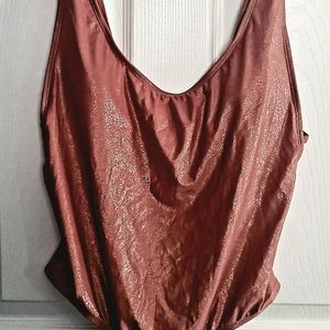 Mae by Amazon One Piece Swimwear Shimmery Dust Rose Mauve